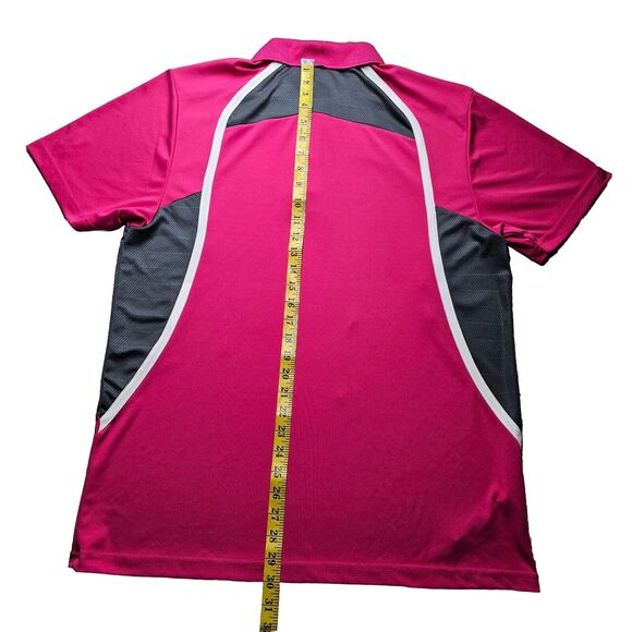 PGA Tour Pro Series Polo Shirt Mens Large Golf Pink Athletic Fit Summer Colorful - Picture 7 of 9